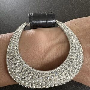 Swarovski Silver Crystal Encrusted Bracelet Authentic